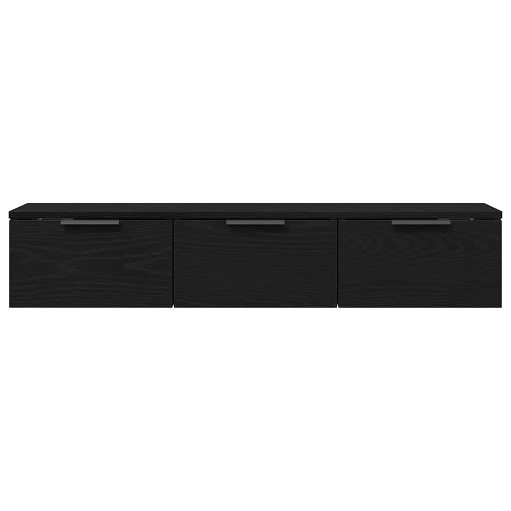 Fali Szekrény fiókkal Fekete tölgy 102 x 30 x 20 cm Szerelt Fa