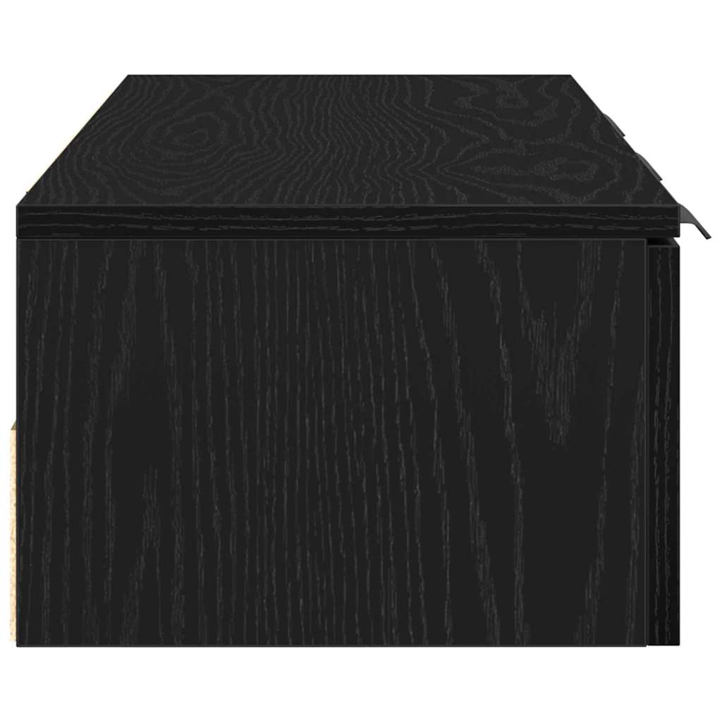 Fali Szekrény fiókkal Fekete tölgy 102 x 30 x 20 cm Szerelt Fa