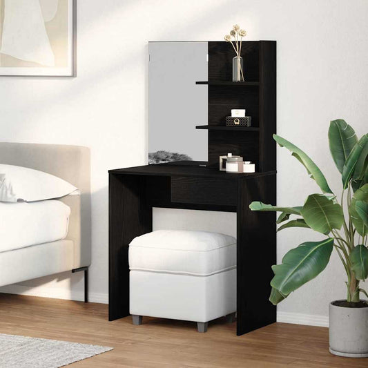 Öltözködőasztal Fekete tölgy 74,5 x 40 x 141 cm Szerelt Fa