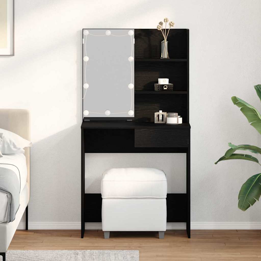 Öltözködőasztal Fekete tölgy 74,5 x 40 x 141 cm Szerelt Fa