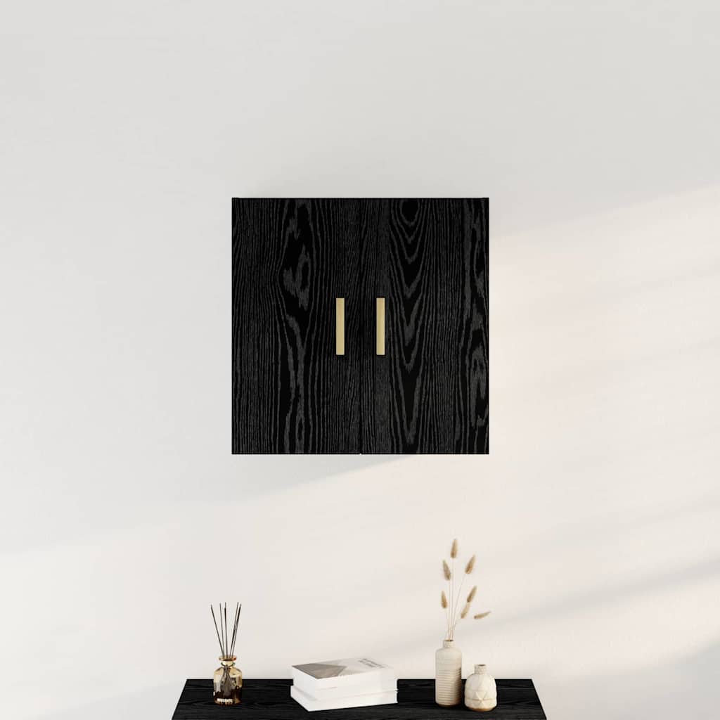 Fali Szekrény 60 x 30 x 60 cm Szerelt Fa Fekete tölgy