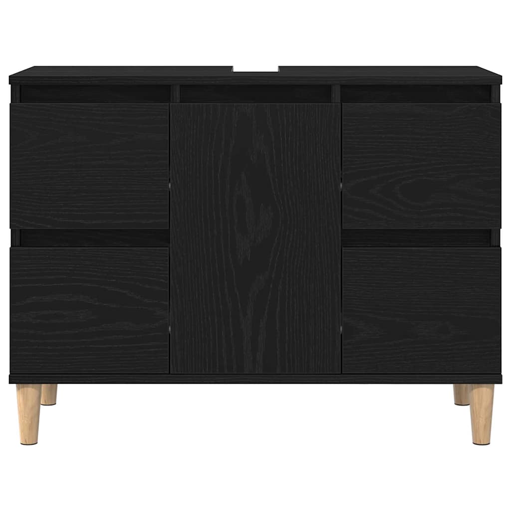 Fürdőszobai mosdószekrény Fekete tölgy 80 x 33 x 60 cm