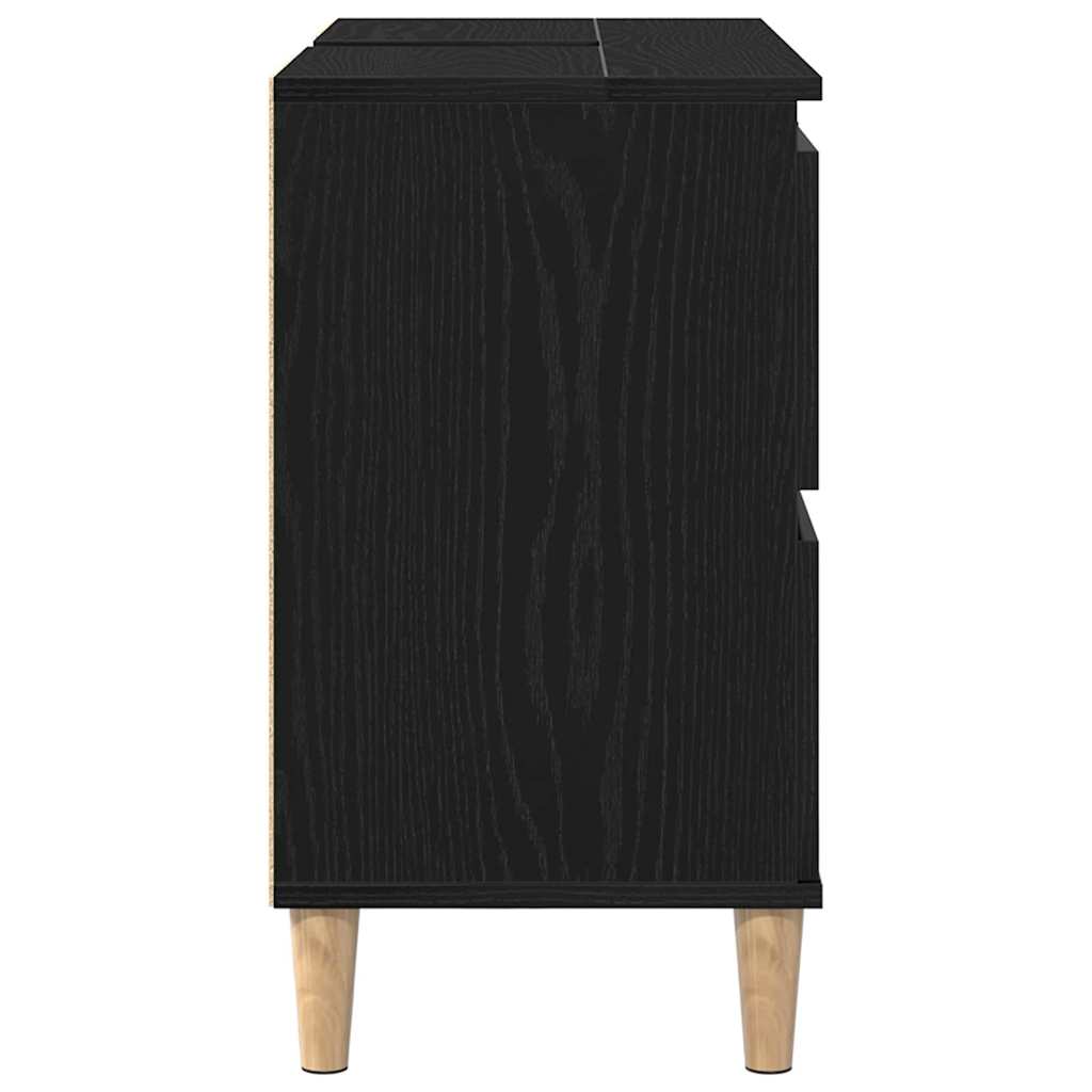 Fürdőszobai mosdószekrény Fekete tölgy 80 x 33 x 60 cm