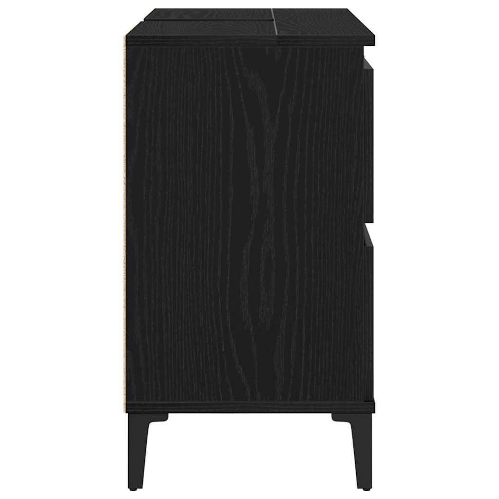 Fürdőszobai mosdószekrény Fekete tölgy 80 x 33 x 60 cm