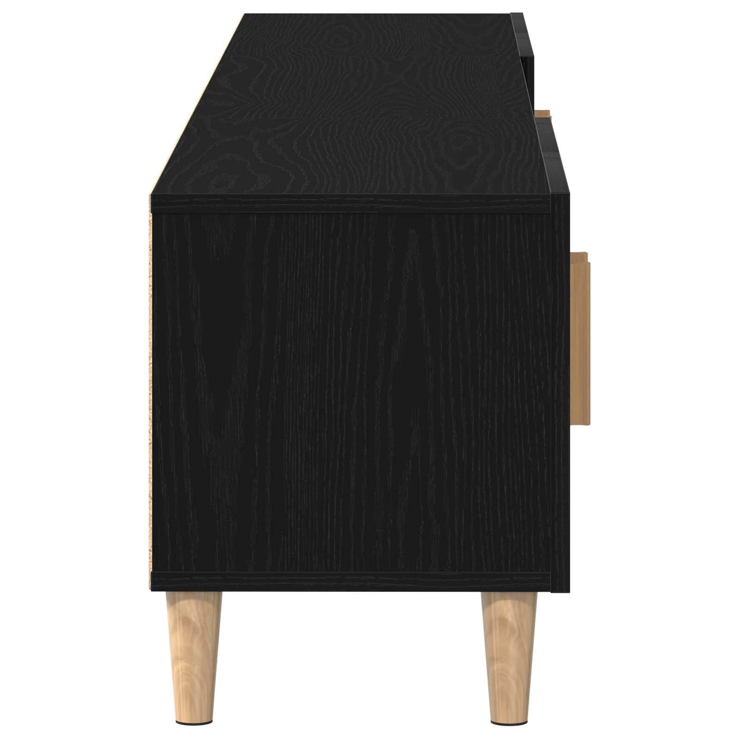 TV szekrény 180 x 31,5 x 40 cm Fekete tölgy Szerelt Fa