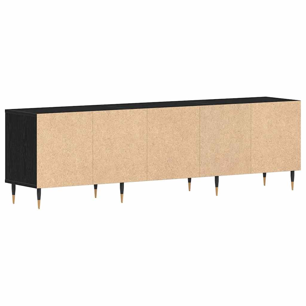 TV szekrény fiókkal Fekete tölgy 150 x 30 x 44,5 cm Faanyag