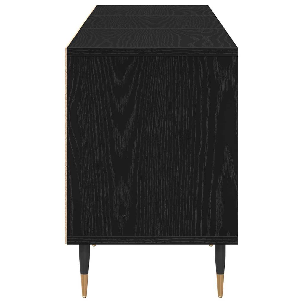 TV szekrény fiókkal Fekete tölgy 150 x 30 x 44,5 cm Faanyag