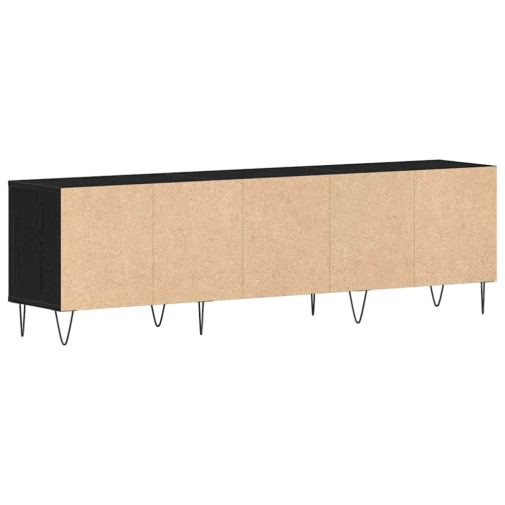 TV szekrény 150 x 30 x 44,5 cm Fekete tölgy Szerelt Fa