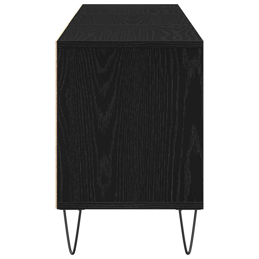 TV szekrény 150 x 30 x 44,5 cm Fekete tölgy Szerelt Fa