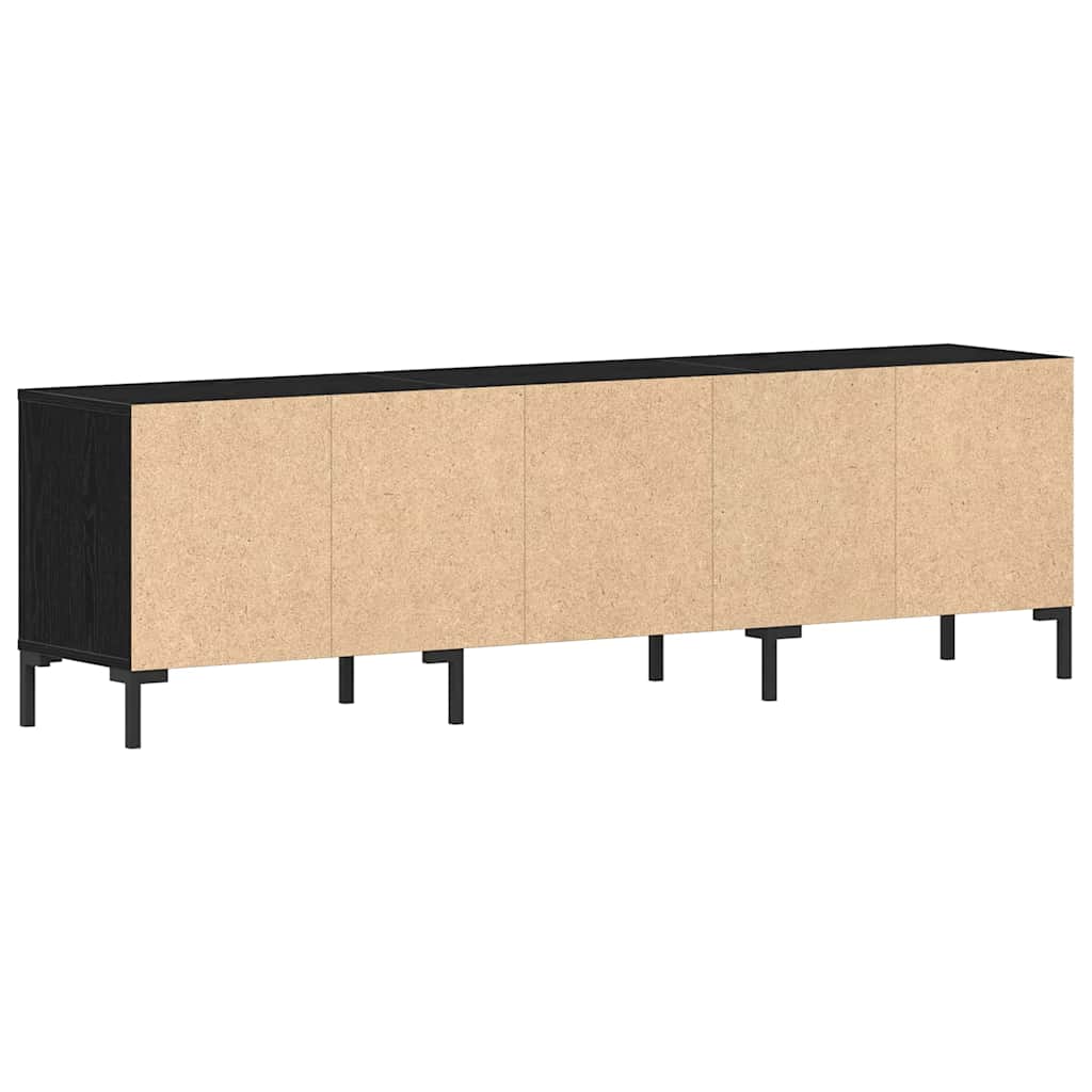 TV szekrény 150 x 30 x 44,5 cm Fekete tölgy Szerelt Fa