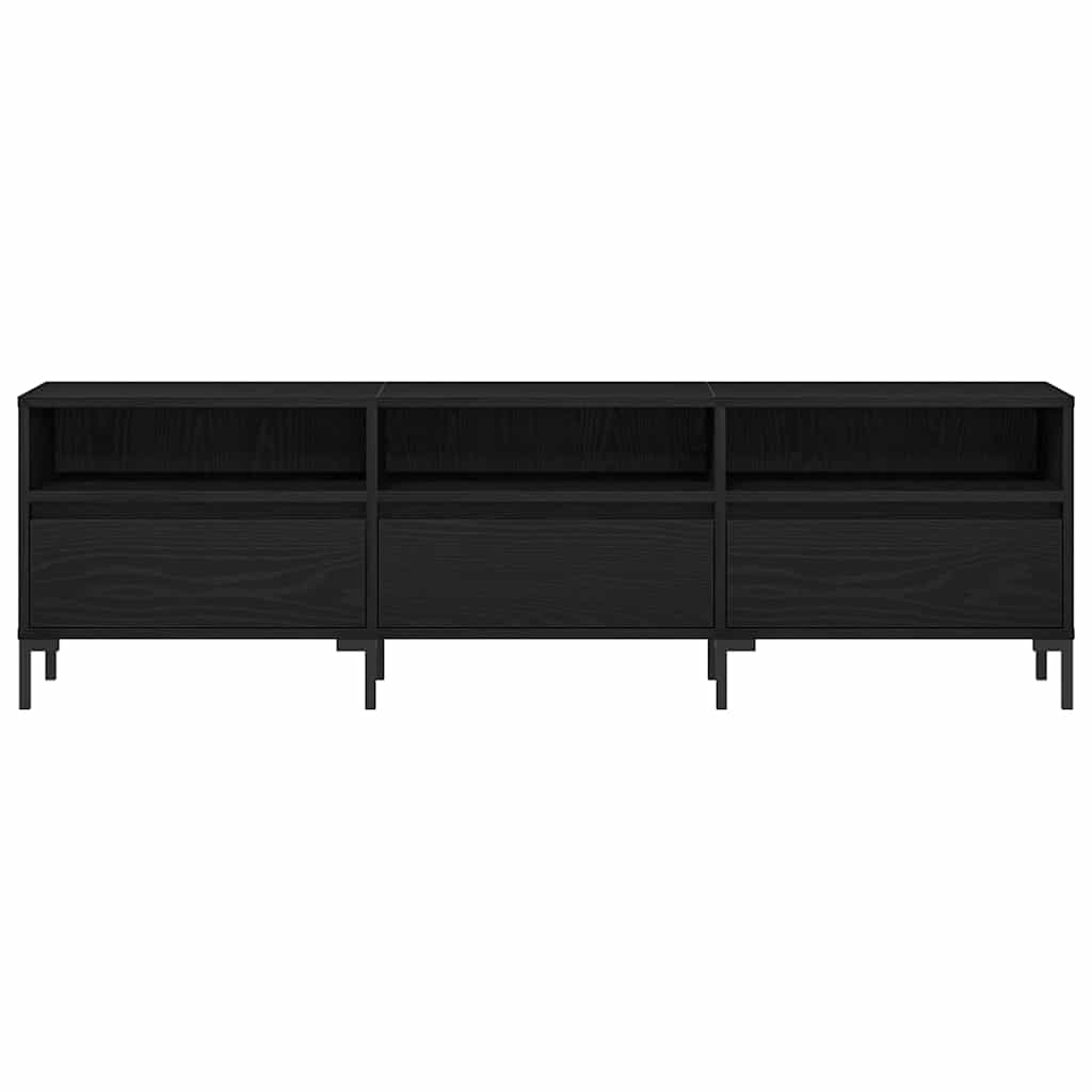 TV szekrény 150 x 30 x 44,5 cm Fekete tölgy Szerelt Fa