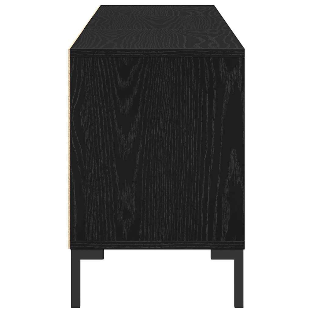 TV szekrény 150 x 30 x 44,5 cm Fekete tölgy Szerelt Fa