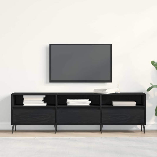 TV szekrény Fekete tölgy 150 x 30 x 44,5 cm Faanyag