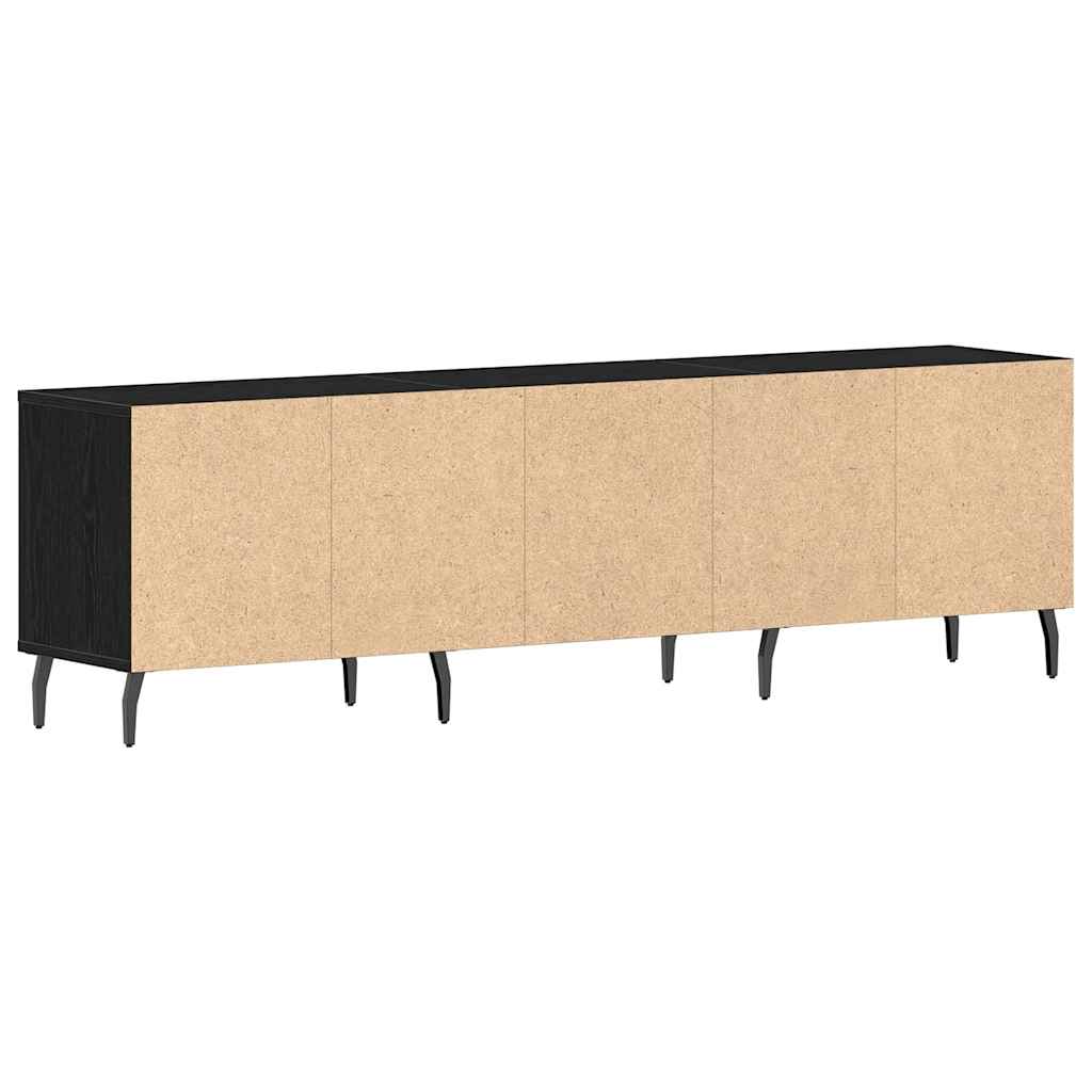TV szekrény 150 x 30 x 44,5 cm Fekete tölgy Szerelt Fa