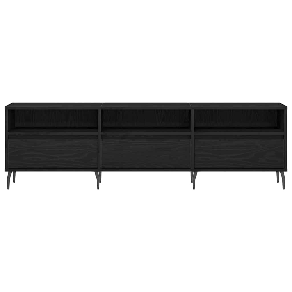TV szekrény 150 x 30 x 44,5 cm Fekete tölgy Szerelt Fa