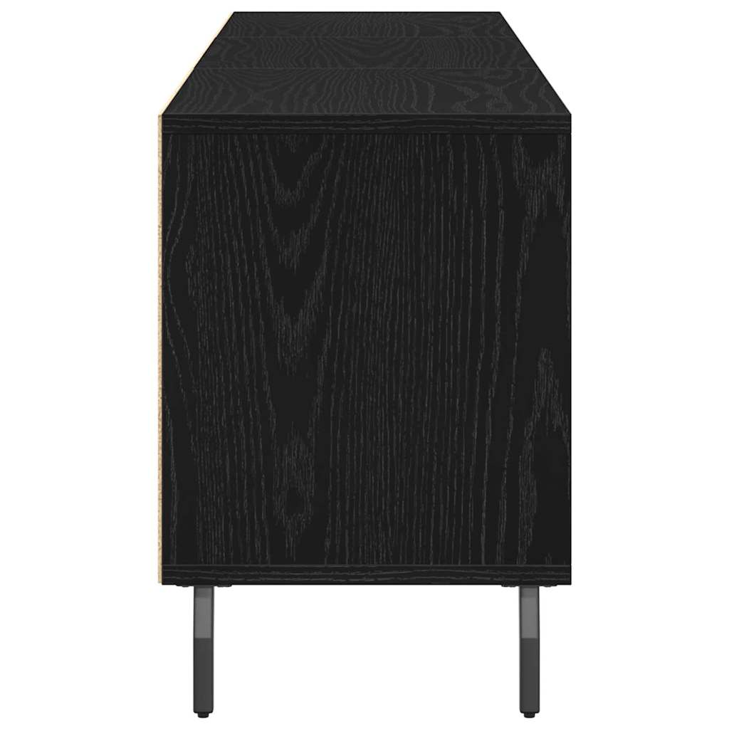 TV szekrény 150 x 30 x 44,5 cm Fekete tölgy Szerelt Fa