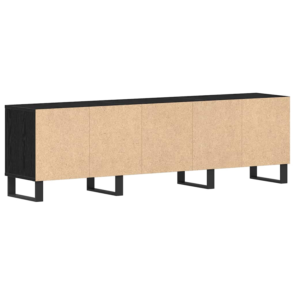 TV szekrény 150 x 30 x 44,5 cm Fekete tölgy Szerelt Fa