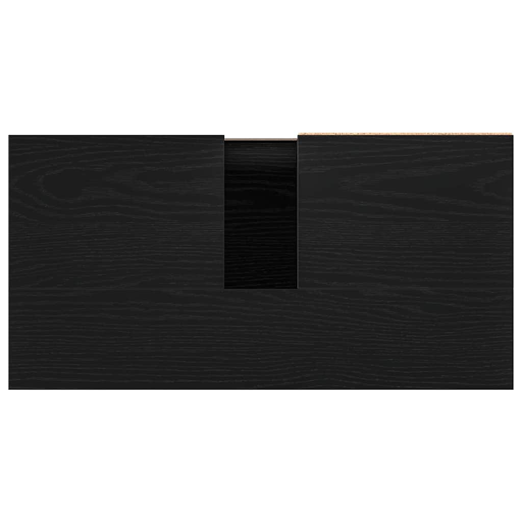 Fürdőszobai mosdószekrény Fekete tölgy 65 x 33 x 60 cm Faanyag