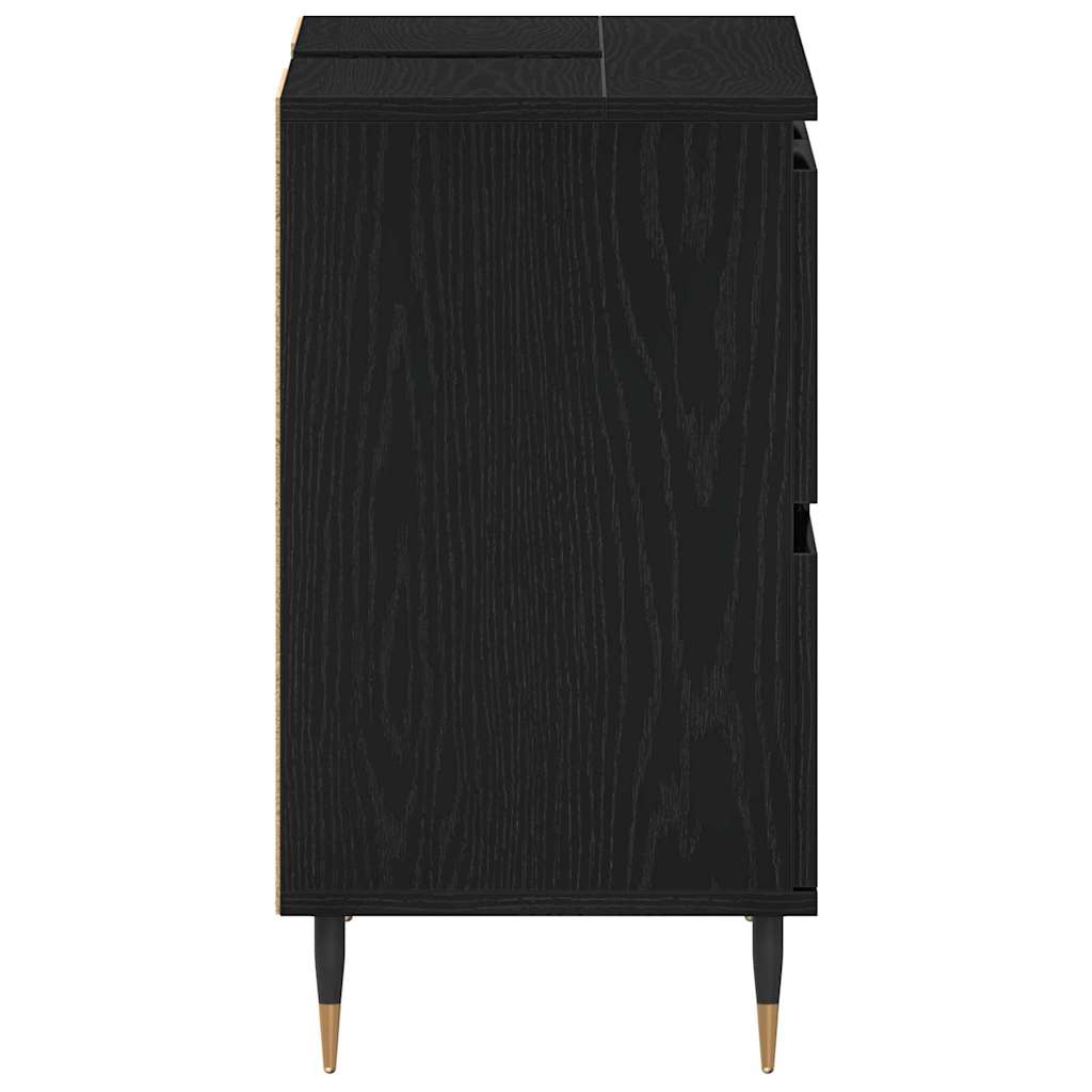 Fürdőszobai mosdószekrény Fekete tölgy 80 x 33 x 60 cm