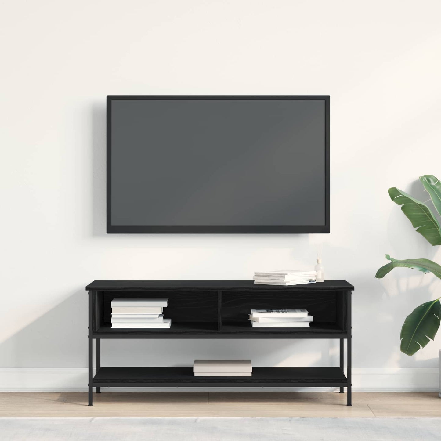 TV szekrény garnitúra 100 x 35 x 45 cm Fekete tölgy Szerelt Fa