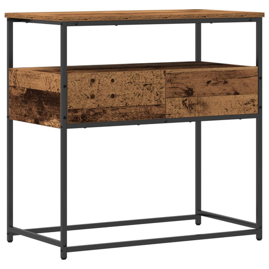 Konzolasztal fiókkal Öreg fa 75 x 40 x 75 cm Faanyag