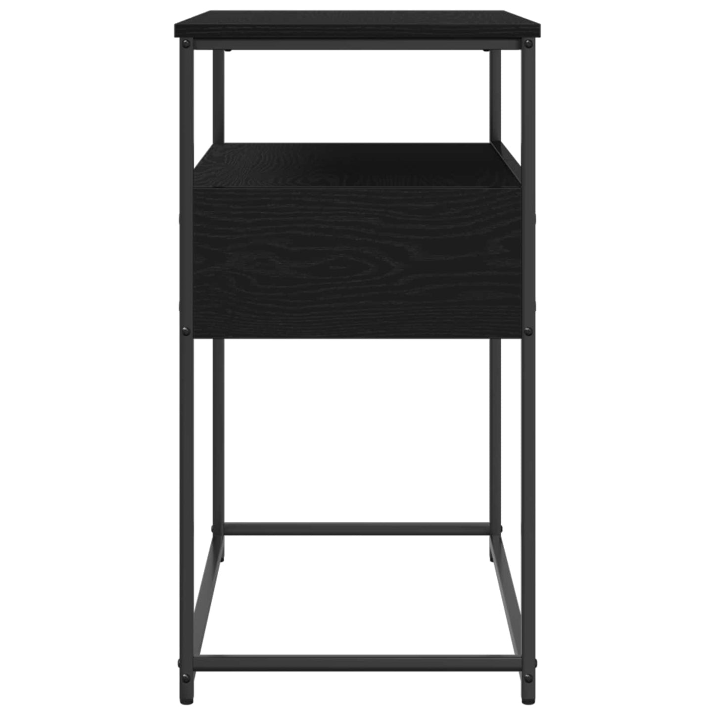 Konzolasztal Fekete tölgy 75 x 40 x 75 cm Szerelt Fa