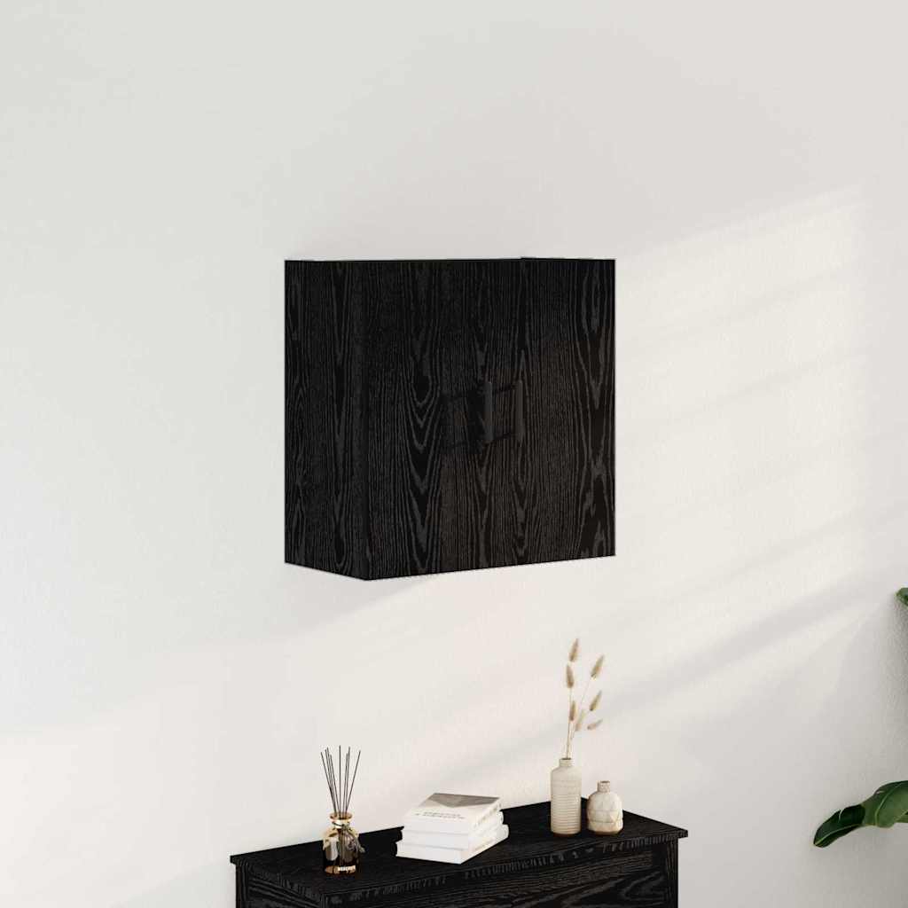 Fali szekrény 60 x 31 x 60 cm Szerelt Fa Fekete tölgy