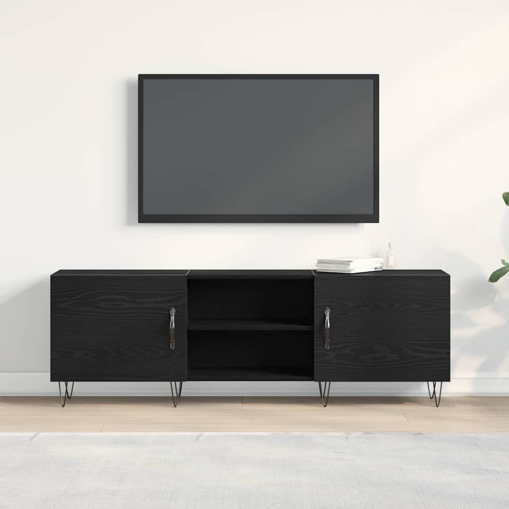 TV szekrény garnitúra 150 x 30 x 50 cm Fekete tölgy Szerelt Fa