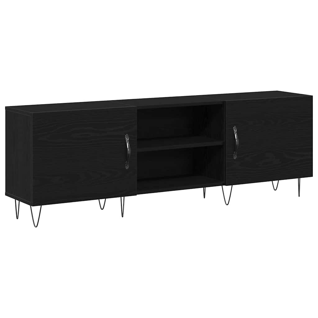 TV szekrény garnitúra 150 x 30 x 50 cm Fekete tölgy Szerelt Fa