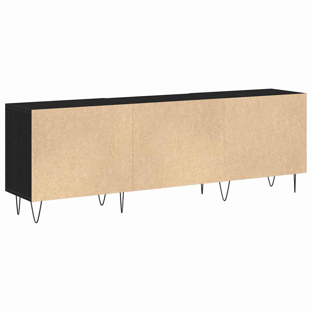 TV szekrény garnitúra 150 x 30 x 50 cm Fekete tölgy Szerelt Fa