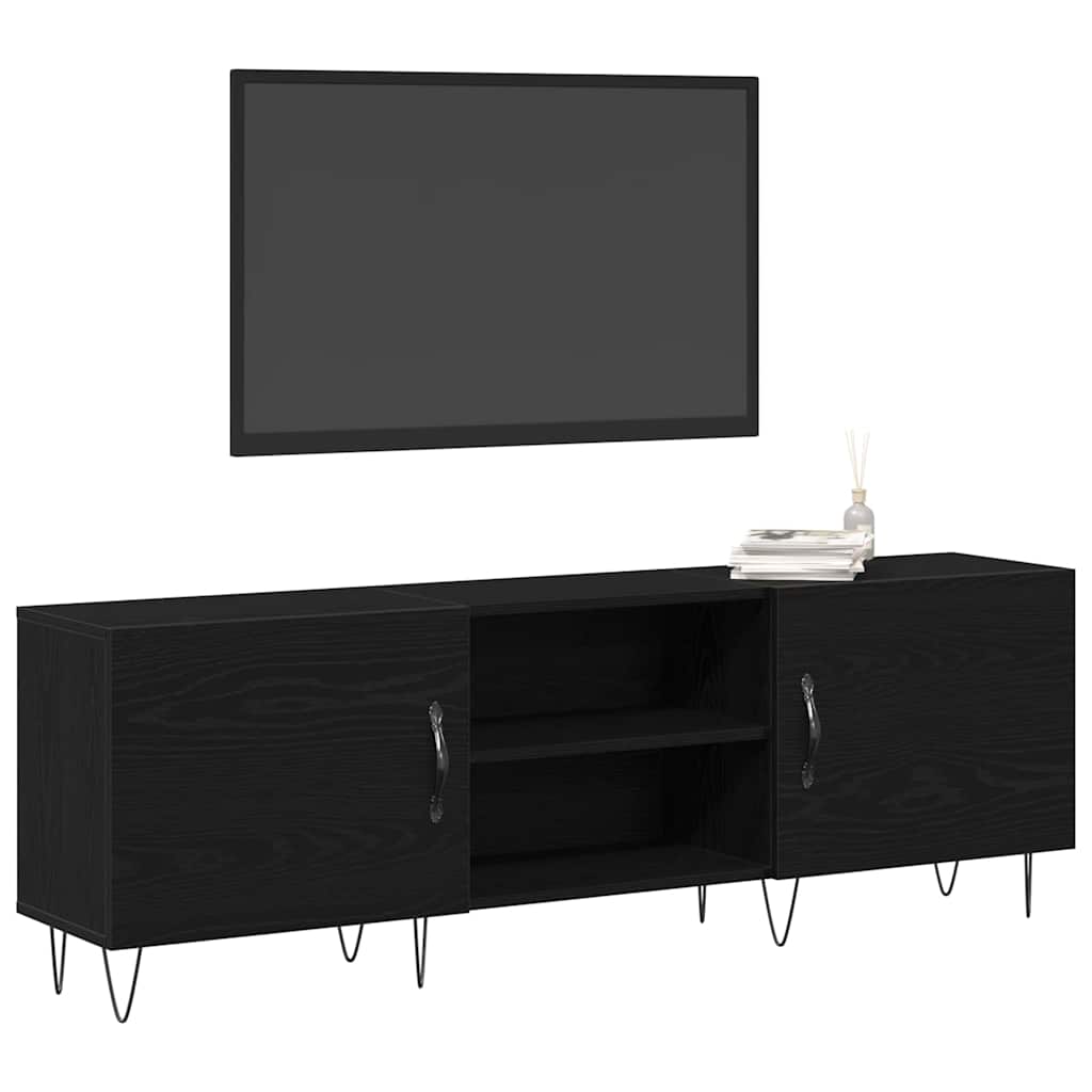 TV szekrény garnitúra 150 x 30 x 50 cm Fekete tölgy Szerelt Fa