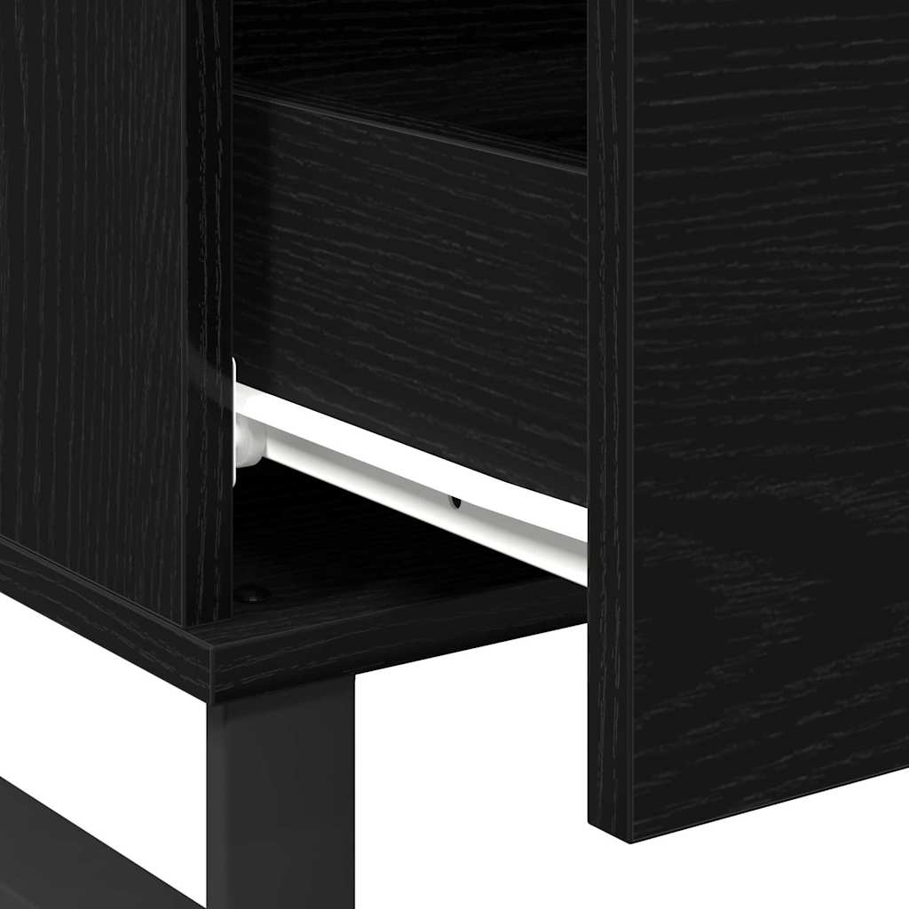 Dohányzóasztal Fekete tölgy 90 x 50 x 36,5 cm Szerelt Fa