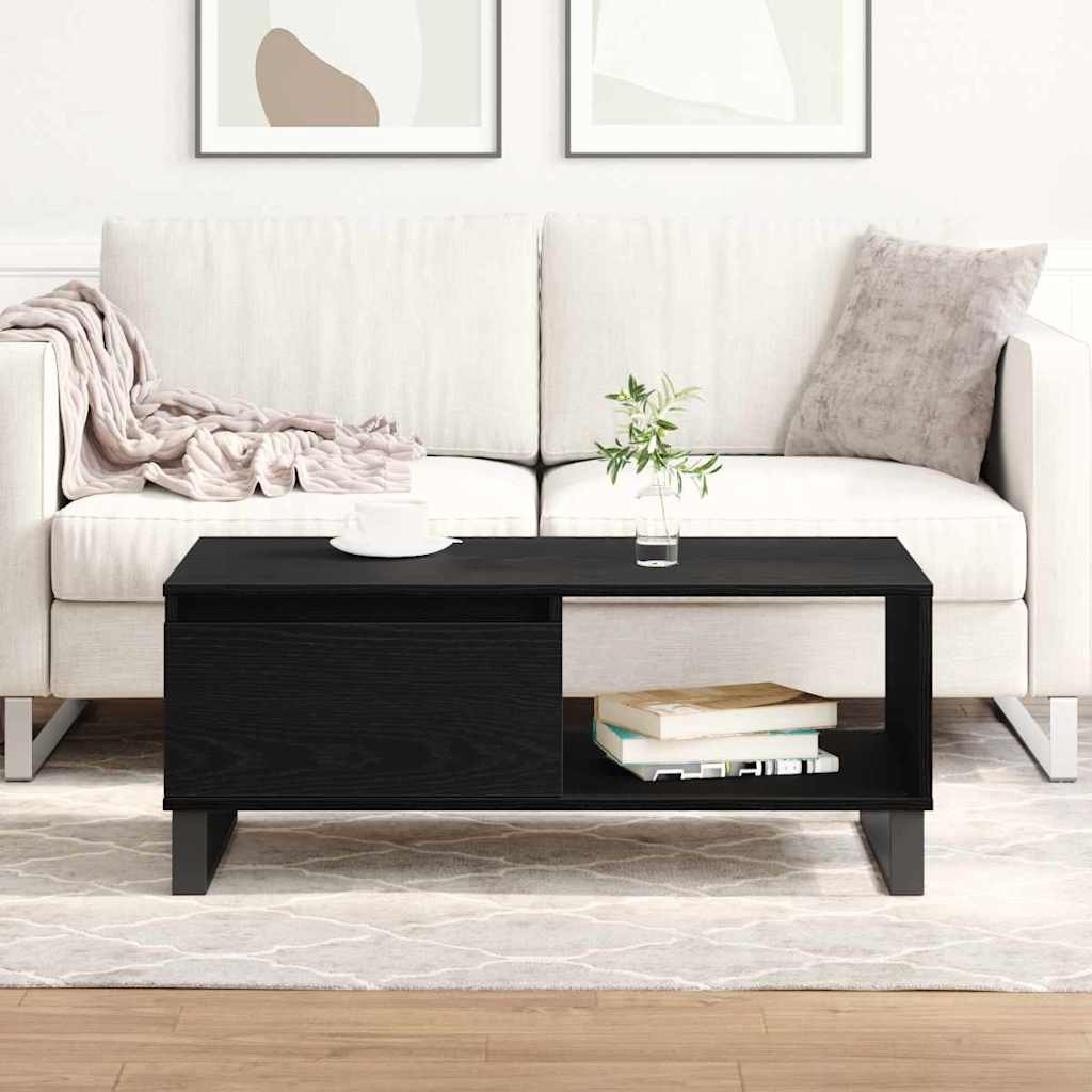 Dohányzóasztal Fekete tölgy 90 x 50 x 36,5 cm Szerelt Fa