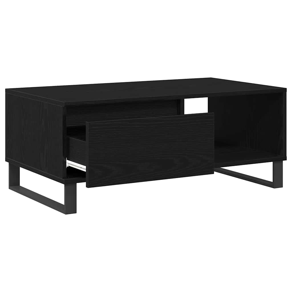 Dohányzóasztal Fekete tölgy 90 x 50 x 36,5 cm Szerelt Fa