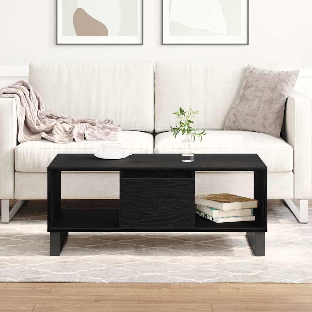 Dohányzóasztal Fekete tölgy 90 x 50 x 36.5 cm Szerelt Fa