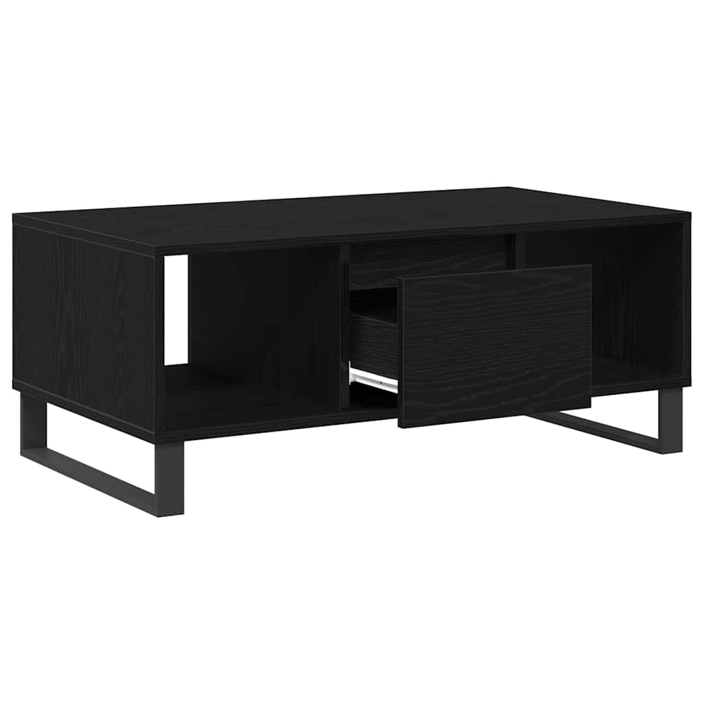 Dohányzóasztal Fekete tölgy 90 x 50 x 36.5 cm Szerelt Fa