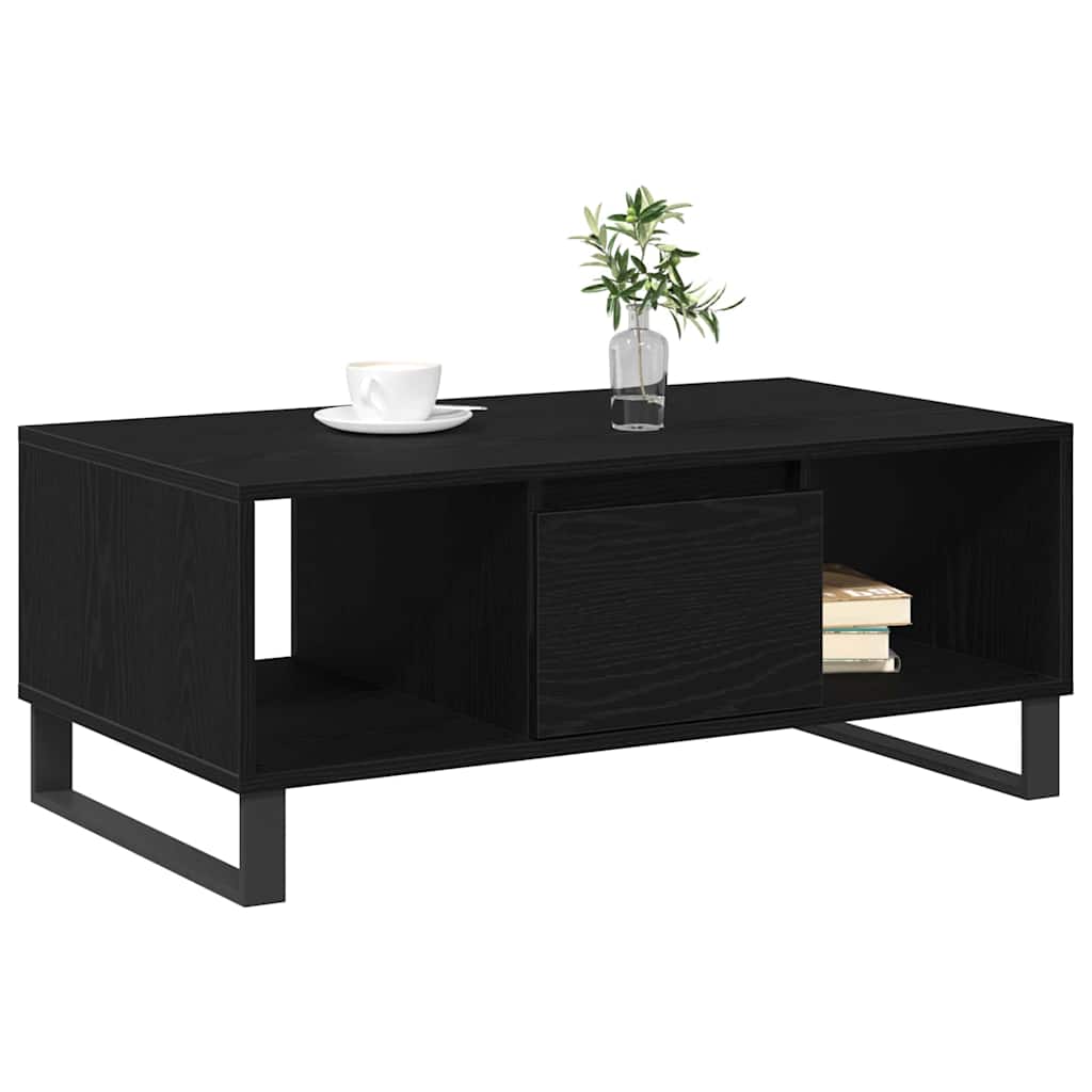 Dohányzóasztal Fekete tölgy 90 x 50 x 36.5 cm Szerelt Fa