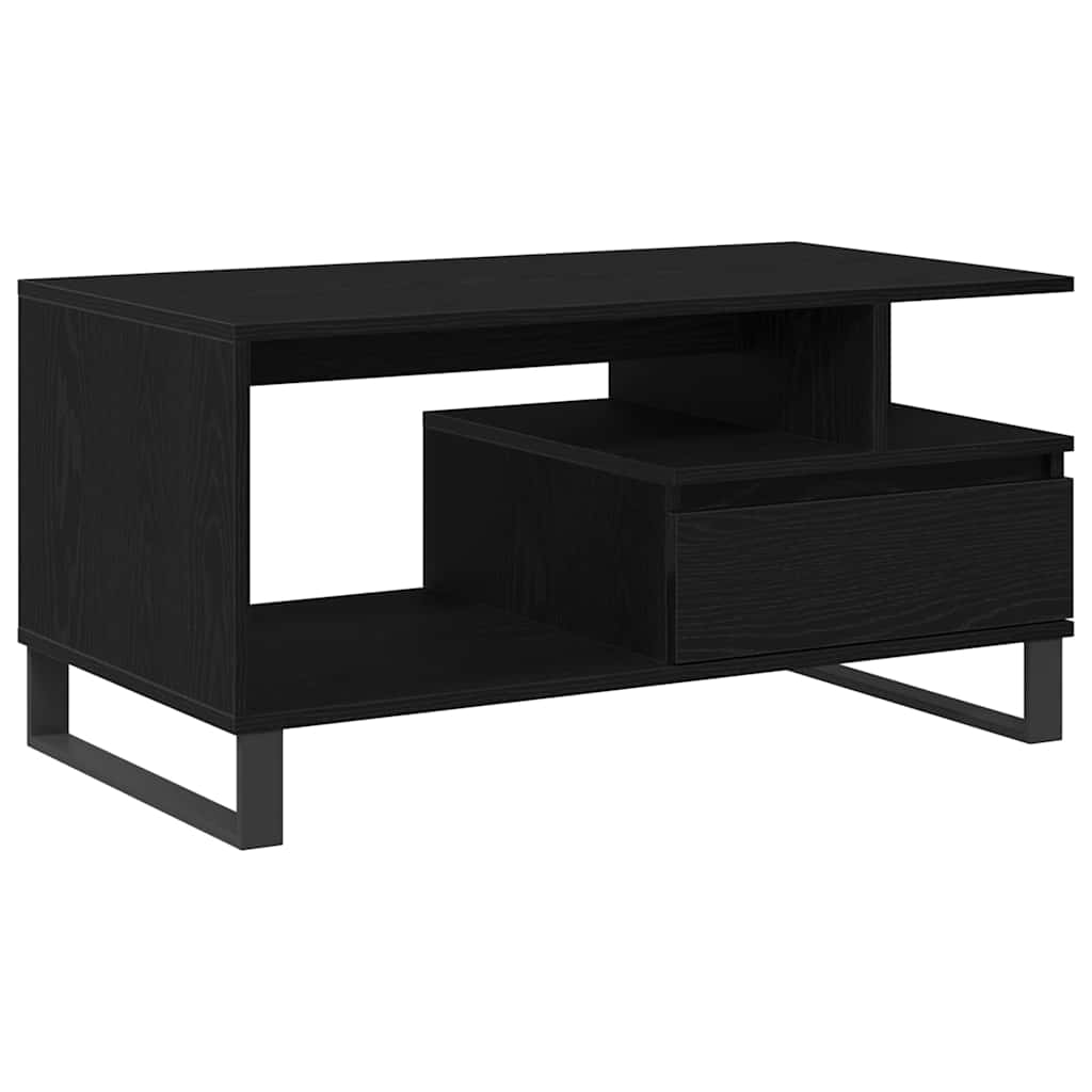 Dohányzóasztal Fekete tölgy 90 x 49 x 45 cm Szerelt Fa