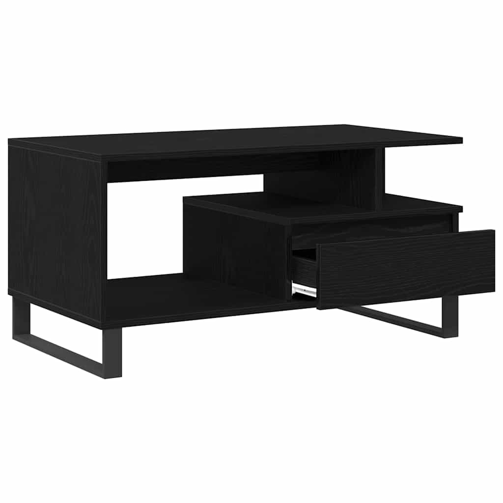 Dohányzóasztal Fekete tölgy 90 x 49 x 45 cm Szerelt Fa