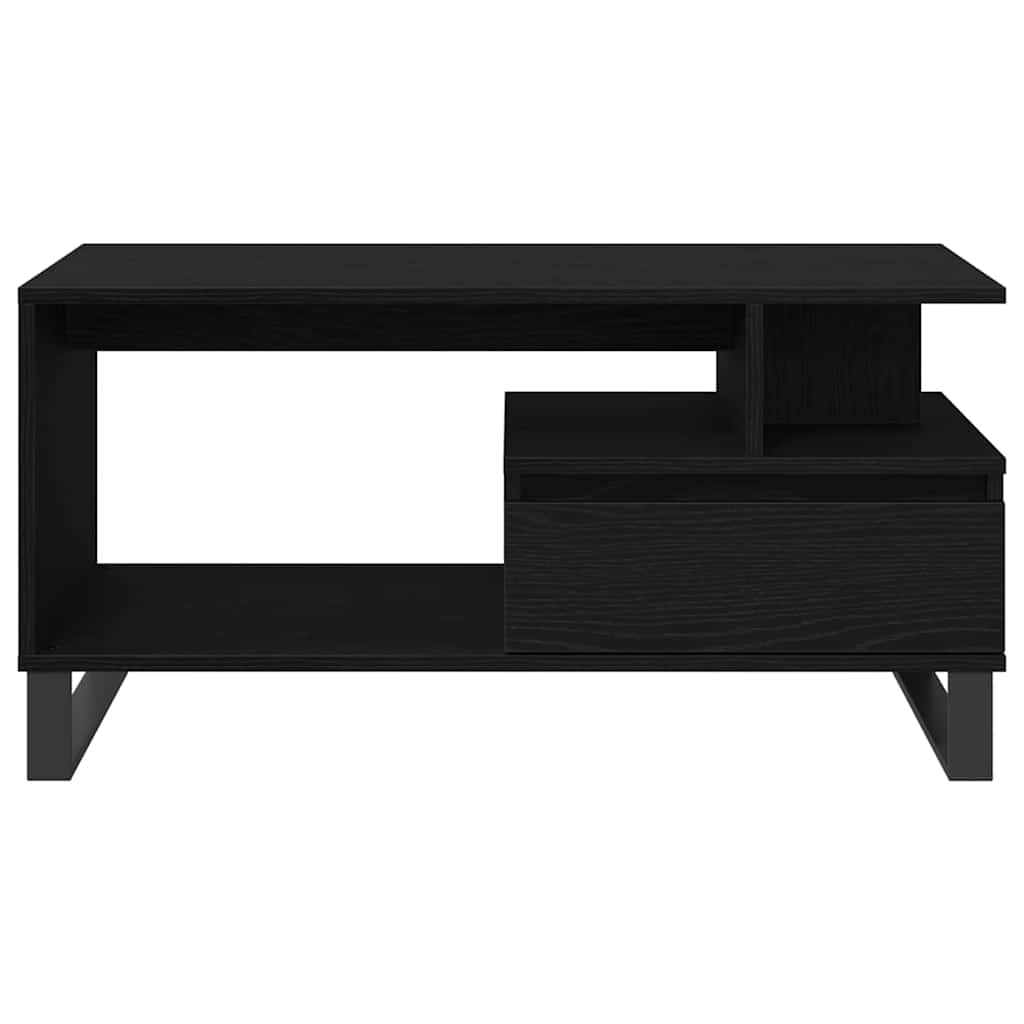 Dohányzóasztal Fekete tölgy 90 x 49 x 45 cm Szerelt Fa