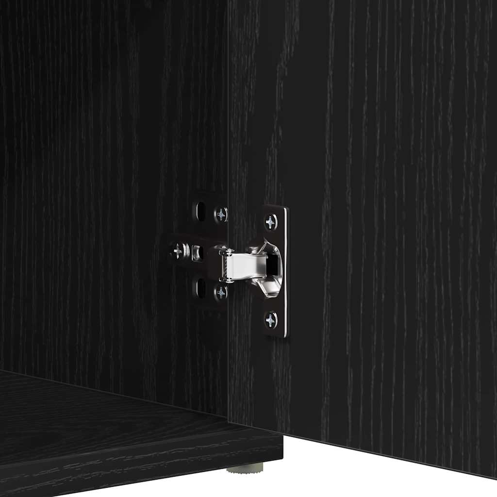 Tárolópad Fekete tölgy 102 x 32 x 50 cm Szerelt Fa