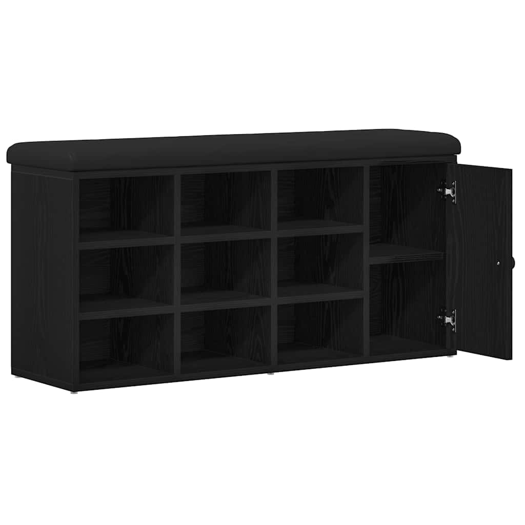 Tárolópad Fekete tölgy 102 x 32 x 50 cm Szerelt Fa