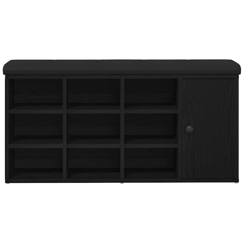 Tárolópad Fekete tölgy 102 x 32 x 50 cm Szerelt Fa