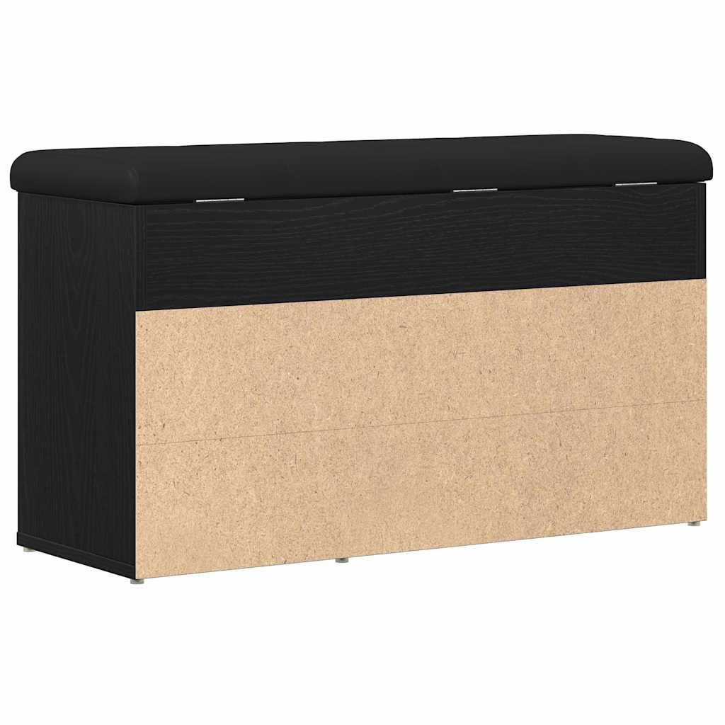 Cipőpad Fekete 80 x 30 x 45 cm Szerelt Fa