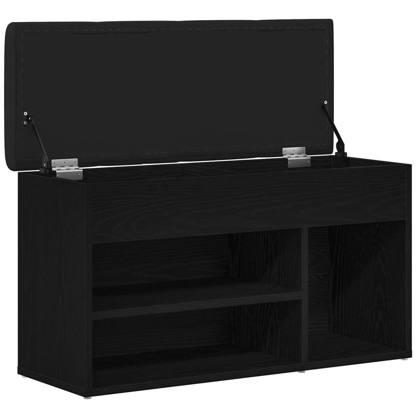 Cipőpad Fekete 80 x 30 x 45 cm Szerelt Fa