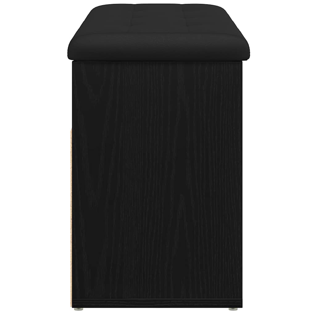 Cipőpad Fekete 80 x 30 x 45 cm Szerelt Fa