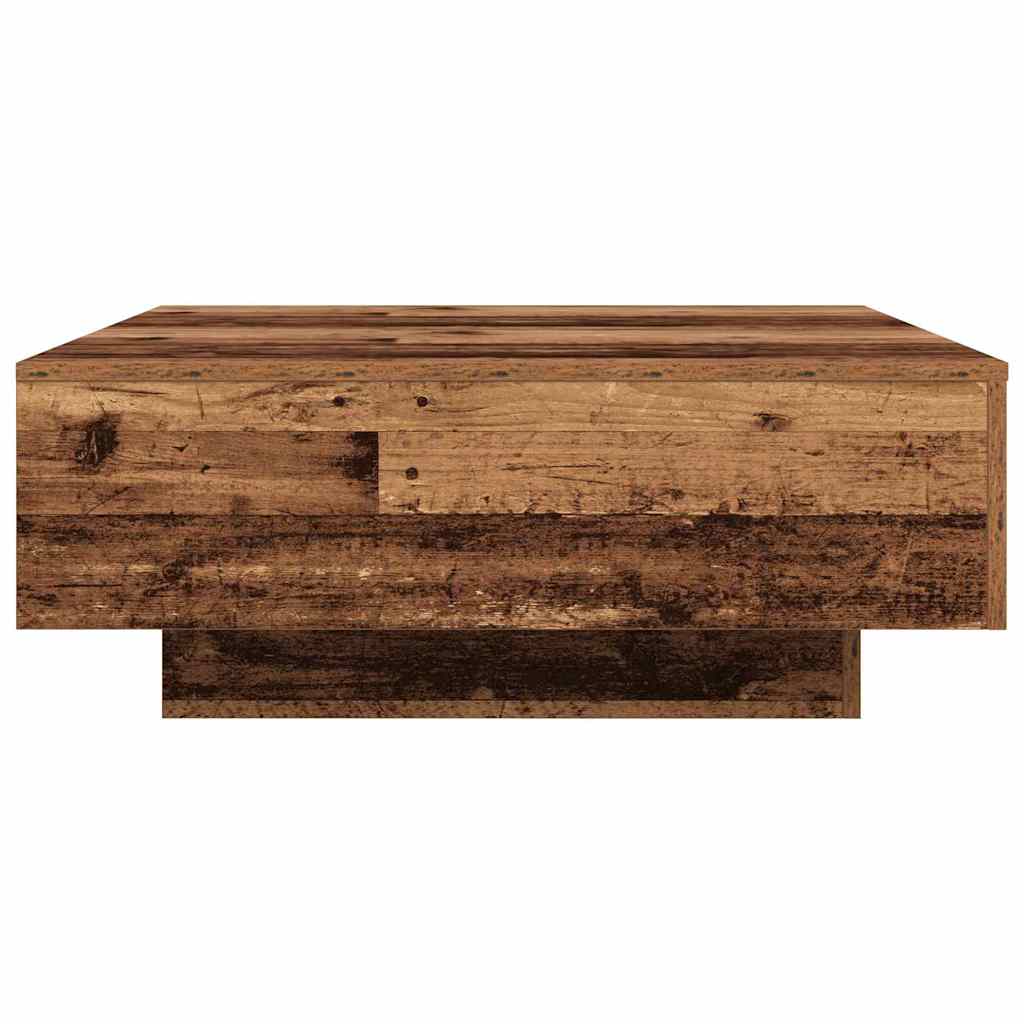 Dohányzóasztal Régi Fa és Kék 80 x 80 x 31 cm Szerelt Fa