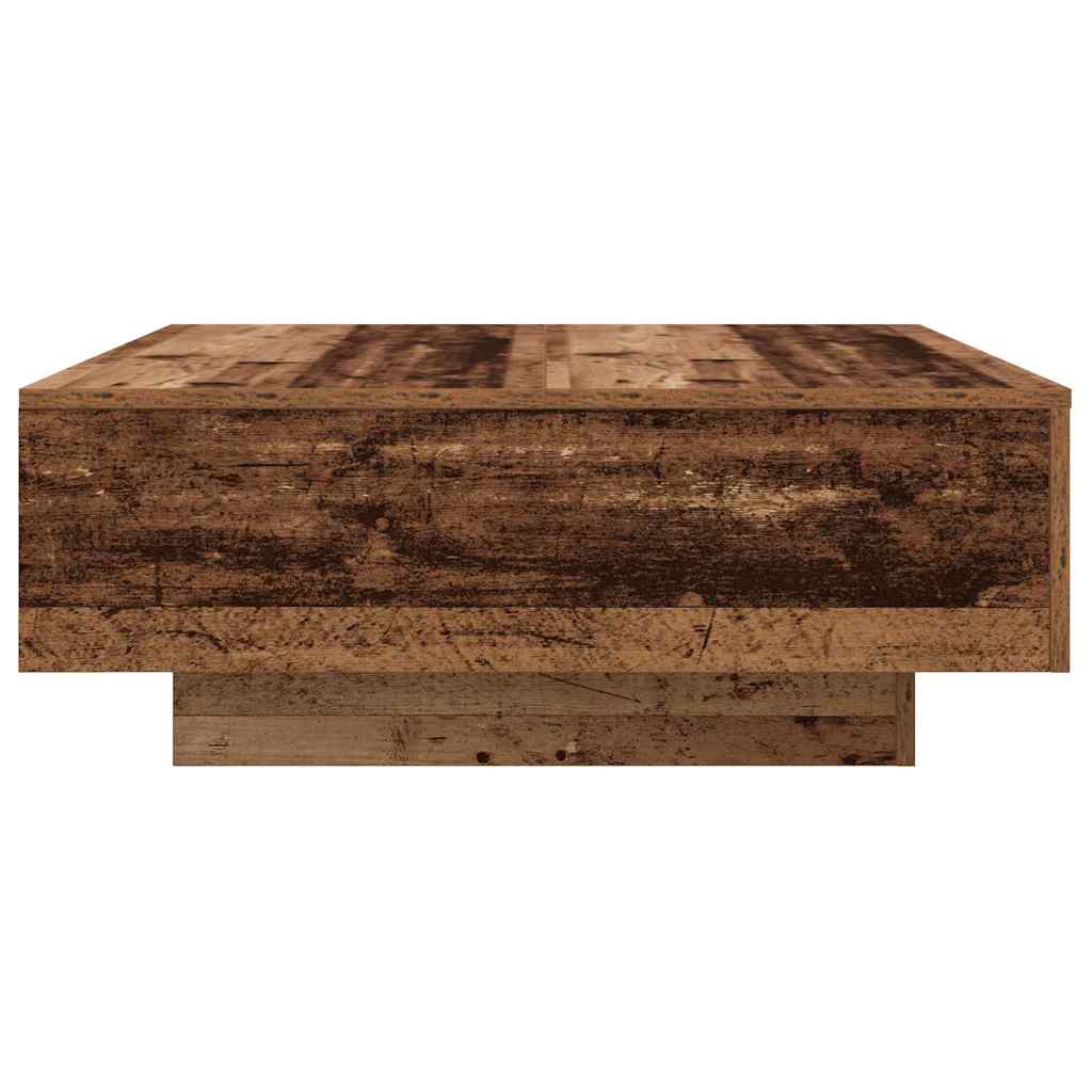 Dohányzóasztal Régi Fa és Kék 80 x 80 x 31 cm Szerelt Fa