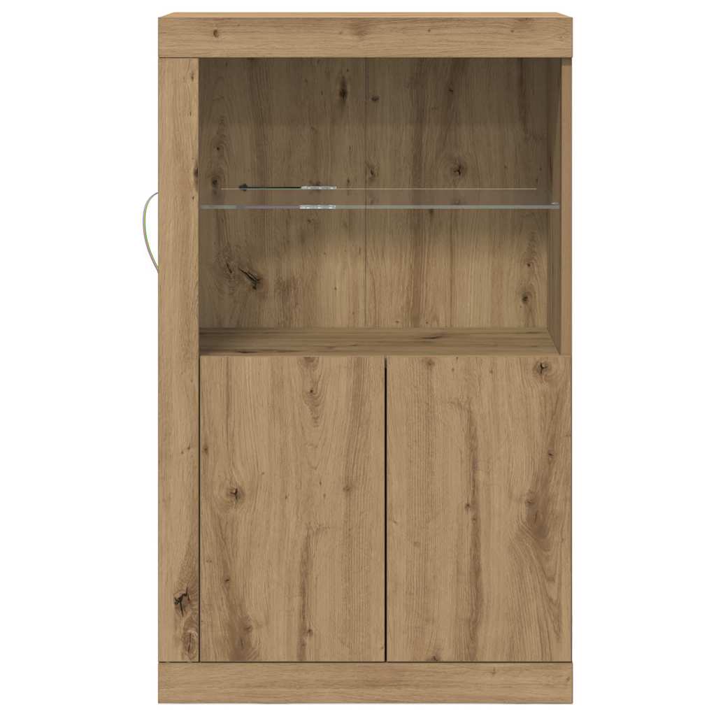 LED tálaló 60,5 x 37 x 100 cm Szerelt Fa Artisan tölgy