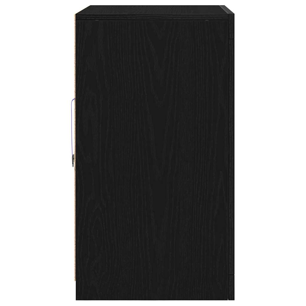 LED tálaló 2 db 41 x 37 x 67 cm Szerelt Fa Fekete tölgy